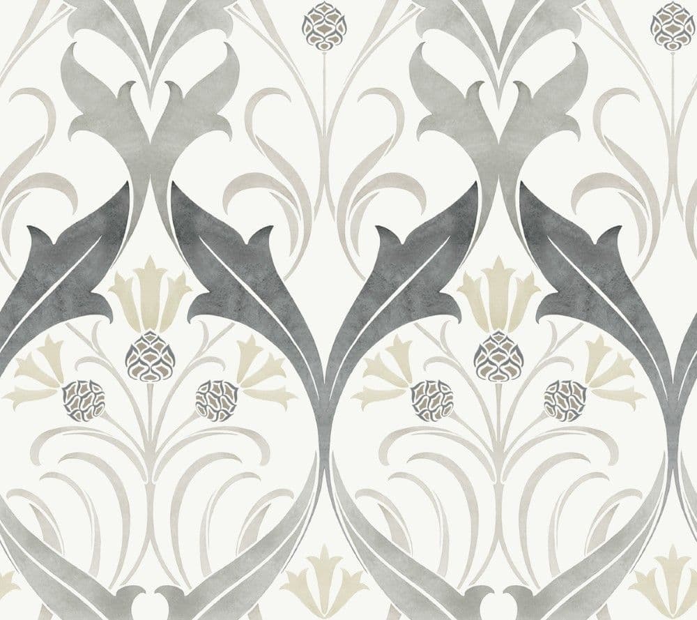 Arts & Crafts Ronald Redding Designs Wallpaper Pinecone Ribbon AC9174 By York For Dixons