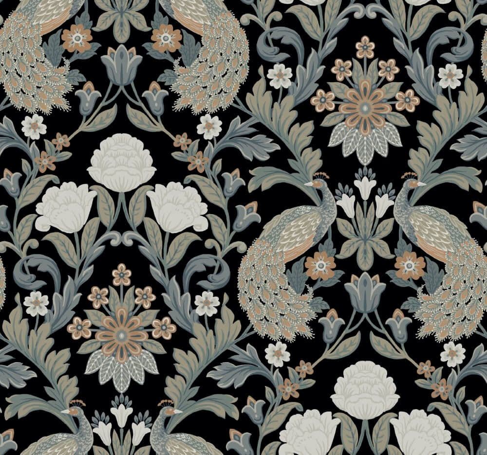 Arts & Crafts Ronald Redding Designs Wallpaper Plume Dynasty AC9101 By York For Dixons