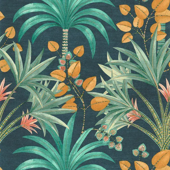 Aventura Wallpaper Mirissa Petrole/Turquoise 75521222 or 7552 12 22 By Casamance