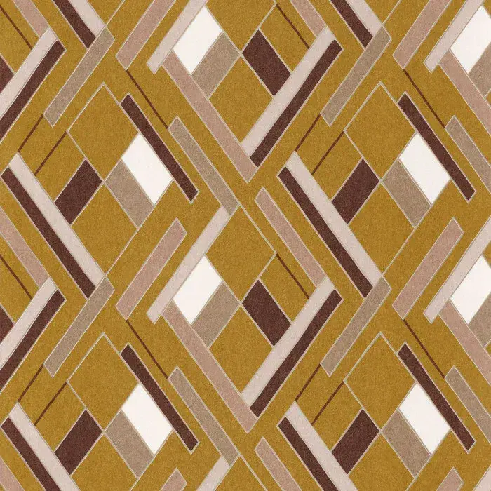 Delta Wallpaper Shapes Moutarde 74632445 or 7463 24 45 By Casamance