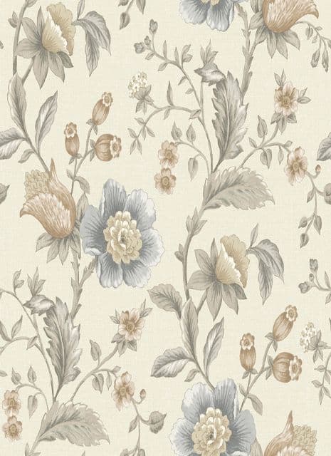 Into The Woods Zinnia Cream Grey  Wallpaper 98550 By Holden