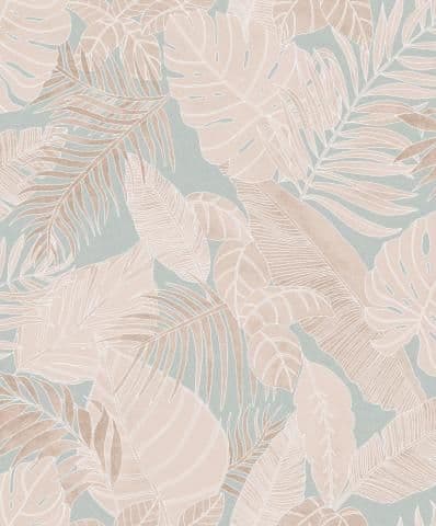 La Vie En Rose Wallpaper Tropical Jade LAV103 or LAV 103 By Zoom Masureel For Colemans