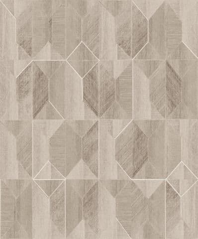 Prisma Wallpaper Marquetry Dove PRI001 or PRI 001  By Khroma Masureel