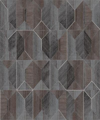 Prisma Wallpaper Marquetry Tobacco PRI002 or PRI 002  By Khroma Masureel